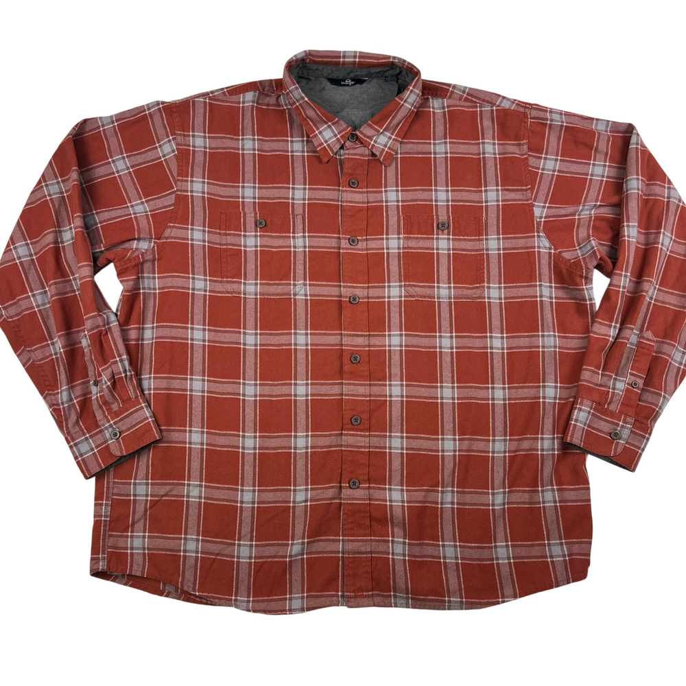 Wrangler Shirt Mens 2XL Flannel Plaid Long Sleeve Button Down Casual